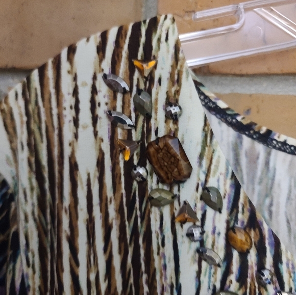 Cato Multi-colored Patterned Blouse Large - Picture 9 of 14